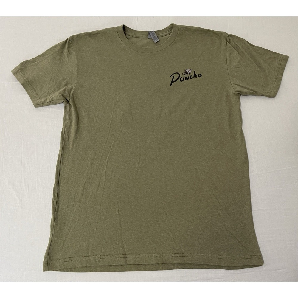 Poncho Shirt Mens Medium Green Fly Fishing Camping Performance Outdoor Crew Tee